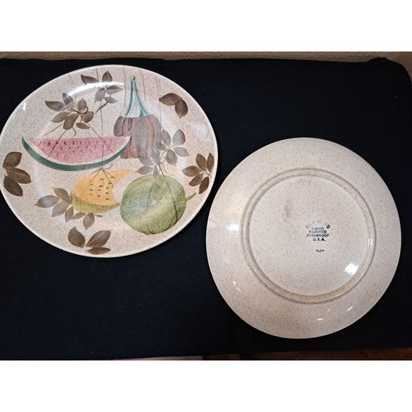 Red Wing Tampico Watermelon Mid Century Vintage Dinner Plates - Picture 2 of 3